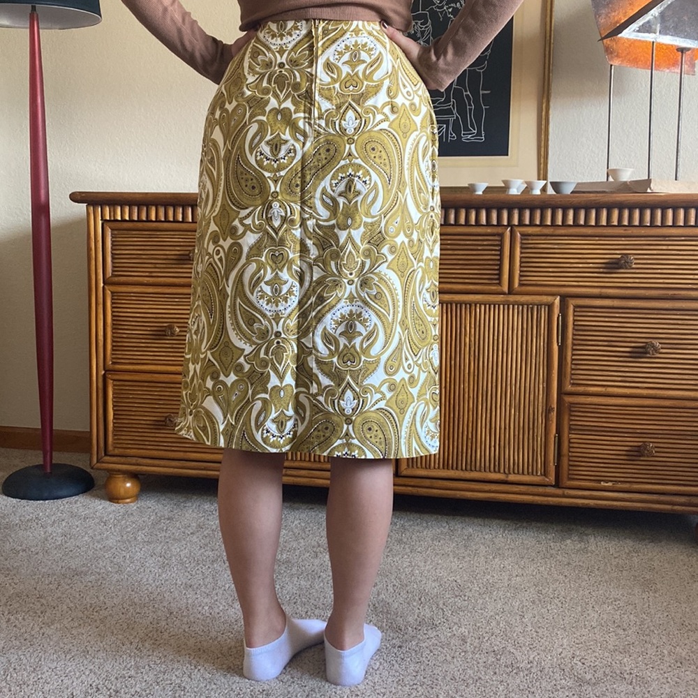 Vintage 60’s paisley skirt approximately 4 modern or possibly 6 - Picture 4 of 4